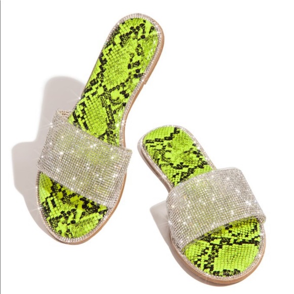 Neon Yellow Snake Slides - Picture 2 of 4
